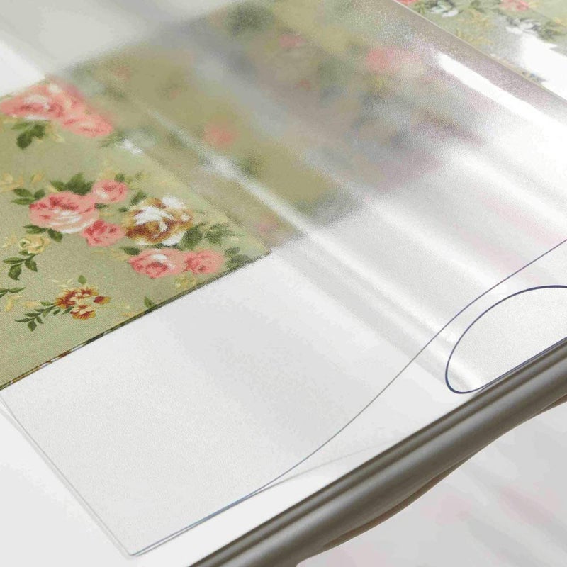 NECAUX Custom Multi-Size 1.5mm Thick Frosted PVC Table Cover Protector - 36 x 72 Inch Table Pads for 6 Foot Dining Room Table Rectangular Vinyl Non-Slip Desk Pad for Coffee Table/Writing Desk - Image 2